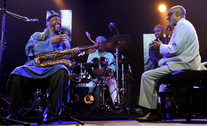 Yusef Lateef and Ahmad Jamal at the "Jazz in Marciac" festival - 2011