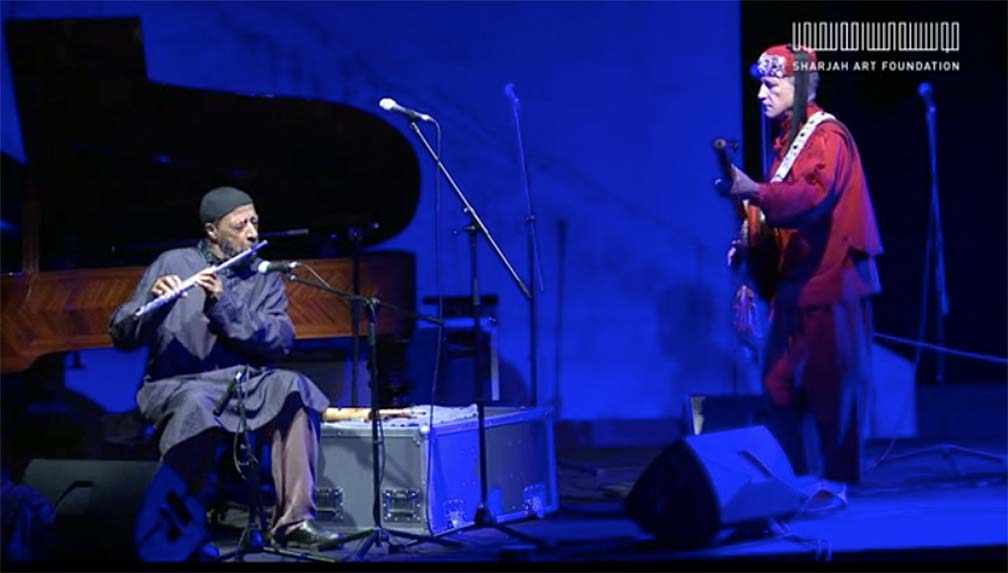 Yusef Lateef performing with Gnawa musician